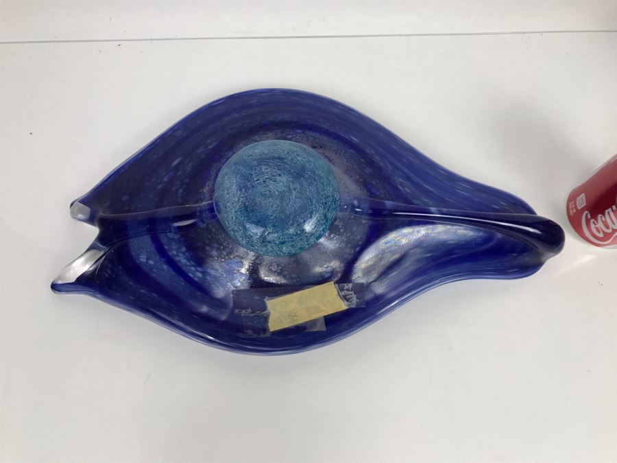 Footed Fish Art Glass Bowl (Stand Not Included) [Photo 8]