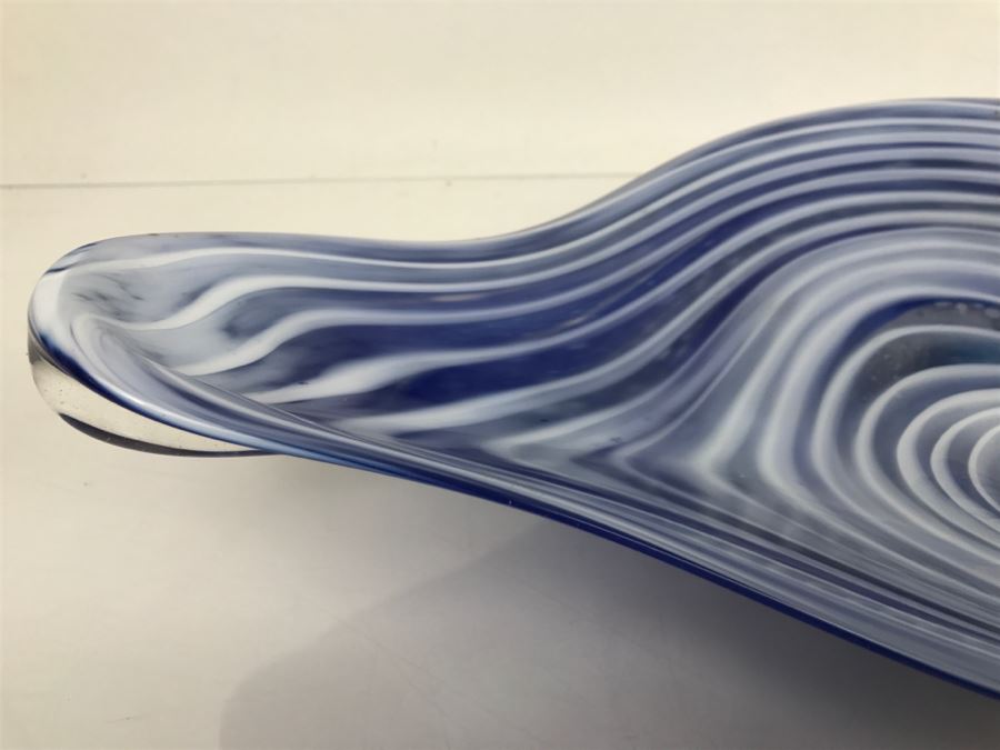 Footed Fish Art Glass Bowl (Stand Not Included) [Photo 6]