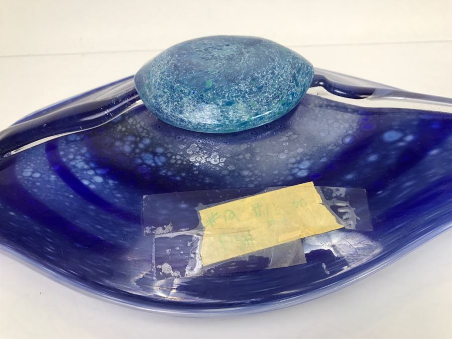 Footed Fish Art Glass Bowl (Stand Not Included) [Photo 9]