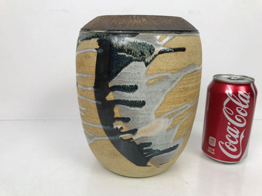 Signed Pottery Vase By Kristin [Photo 5]