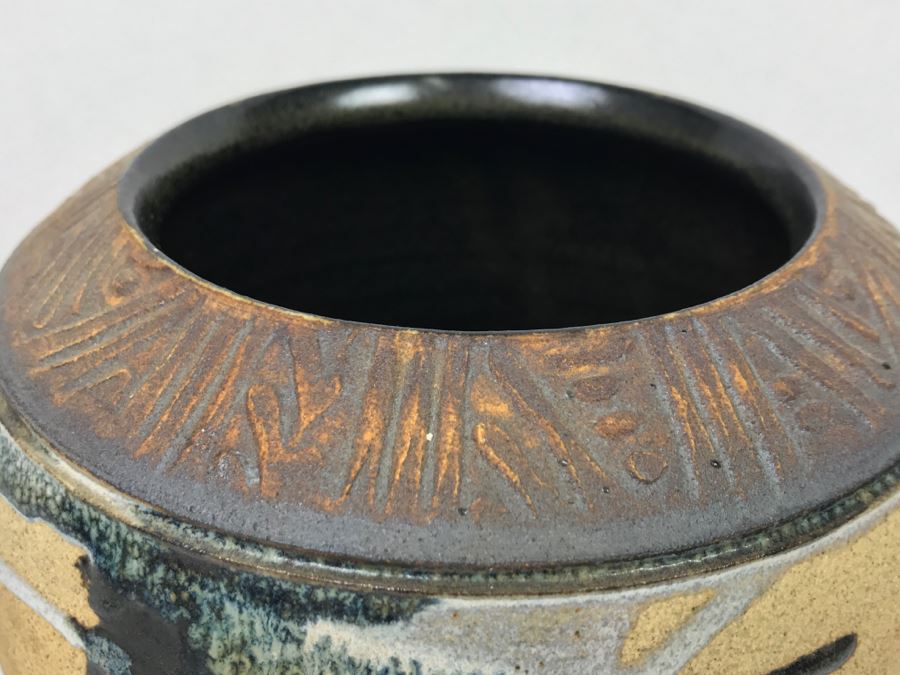 Signed Pottery Vase By Kristin [Photo 7]