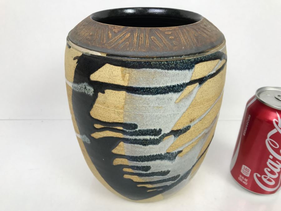 Signed Pottery Vase By Kristin [Photo 2]