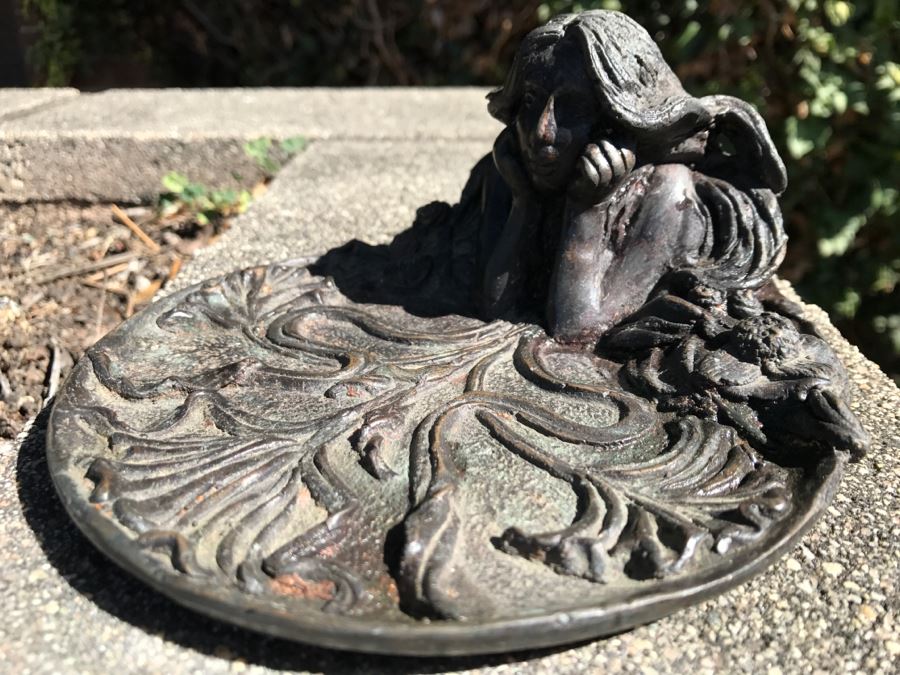 Bronze Art Nouveau Style Dish Signed RL [Photo 16]
