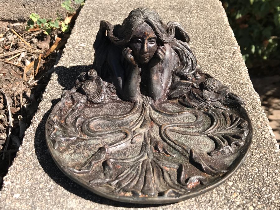 Bronze Art Nouveau Style Dish Signed RL [Photo 6]