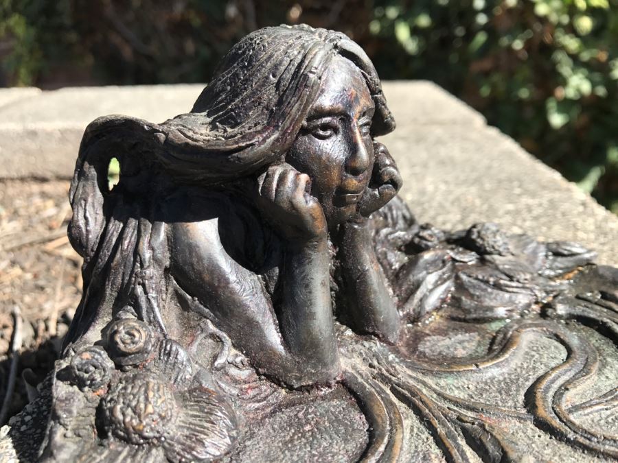 Bronze Art Nouveau Style Dish Signed RL [Photo 10]