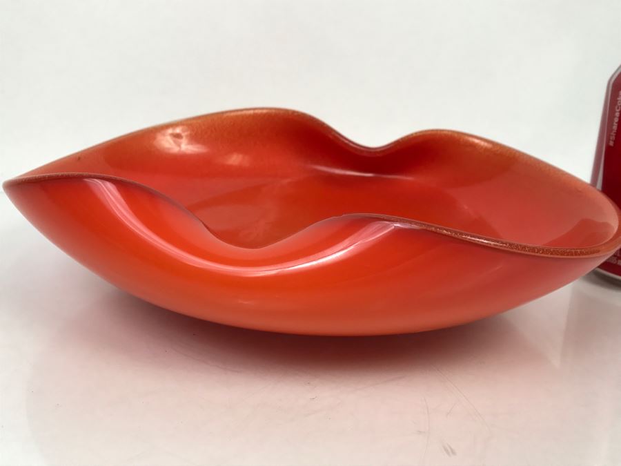 Orange Art Glass Bowl [Photo 9]