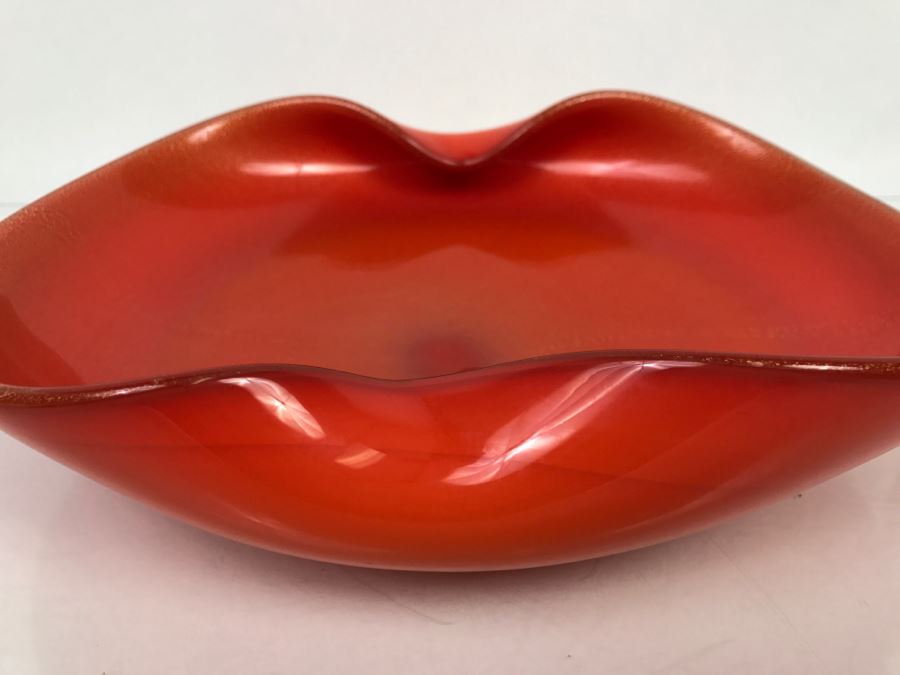 Orange Art Glass Bowl [Photo 2]