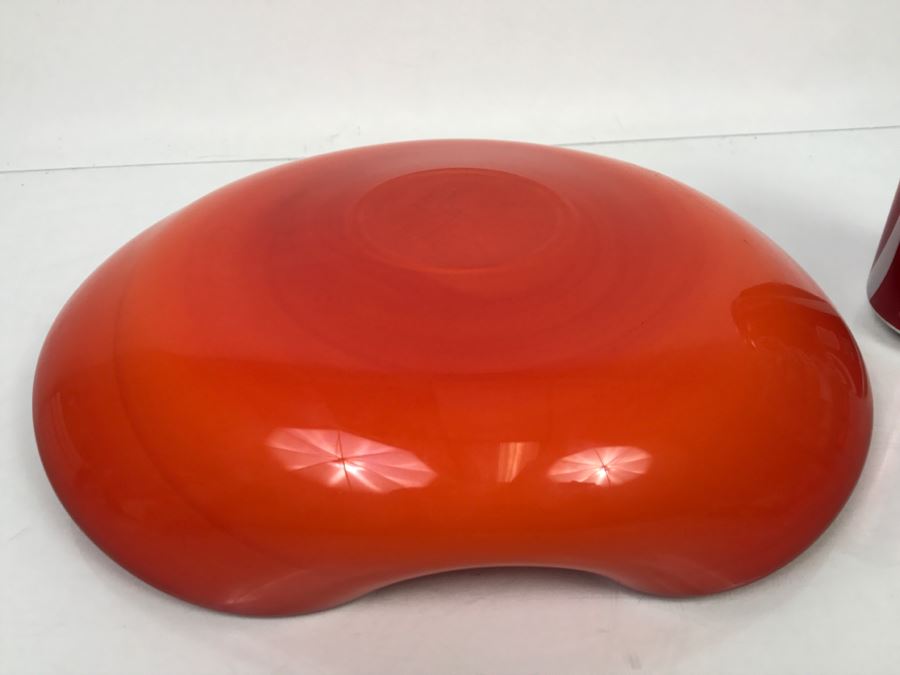 Orange Art Glass Bowl [Photo 12]