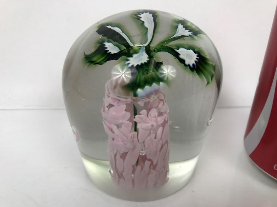 Vintage 1996 William Swick Signed Art Glass Paperweight By Native American Artist Ironhand [Photo 1]