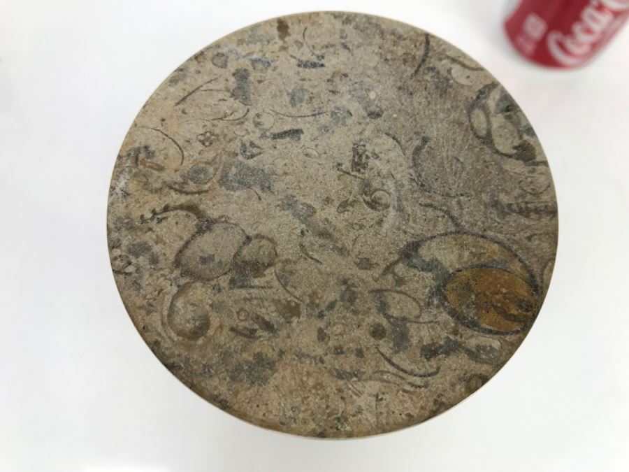 Turned Natural Fossil Stone Vase Fossilstone [Photo 8]