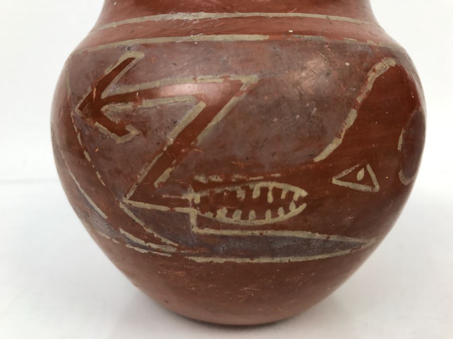 Vintage Santa Clara Pueblo Pottery Native American Bowl [Photo 3]