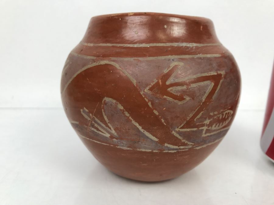 Vintage Santa Clara Pueblo Pottery Native American Bowl [Photo 8]