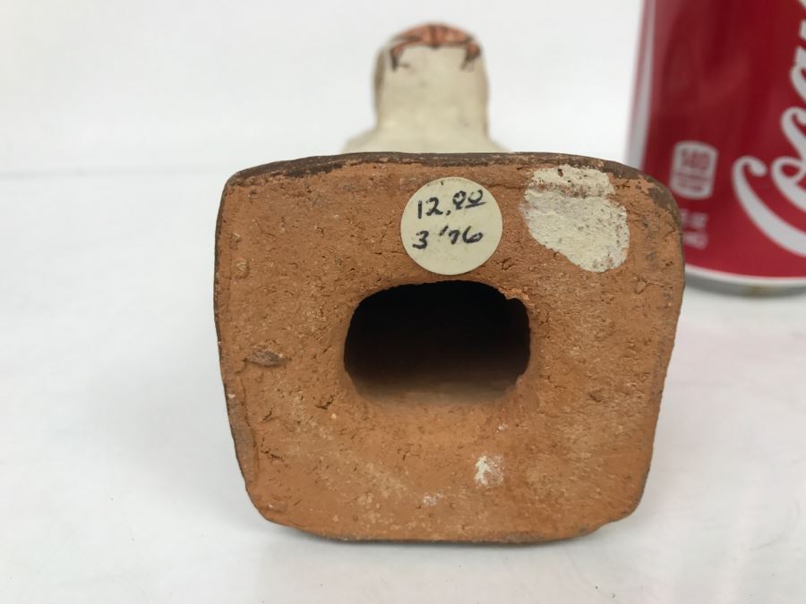 Vintage Pueblo Pottery Native American Vessel With Frog Painted On Handle [Photo 11]