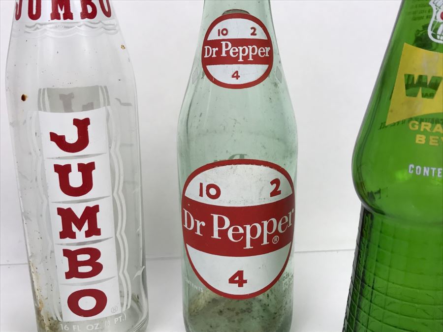 Vintage Soda Pop Glass Bottles Dr Pepper, Jumbo, Canada Dry Wink [Photo 5]
