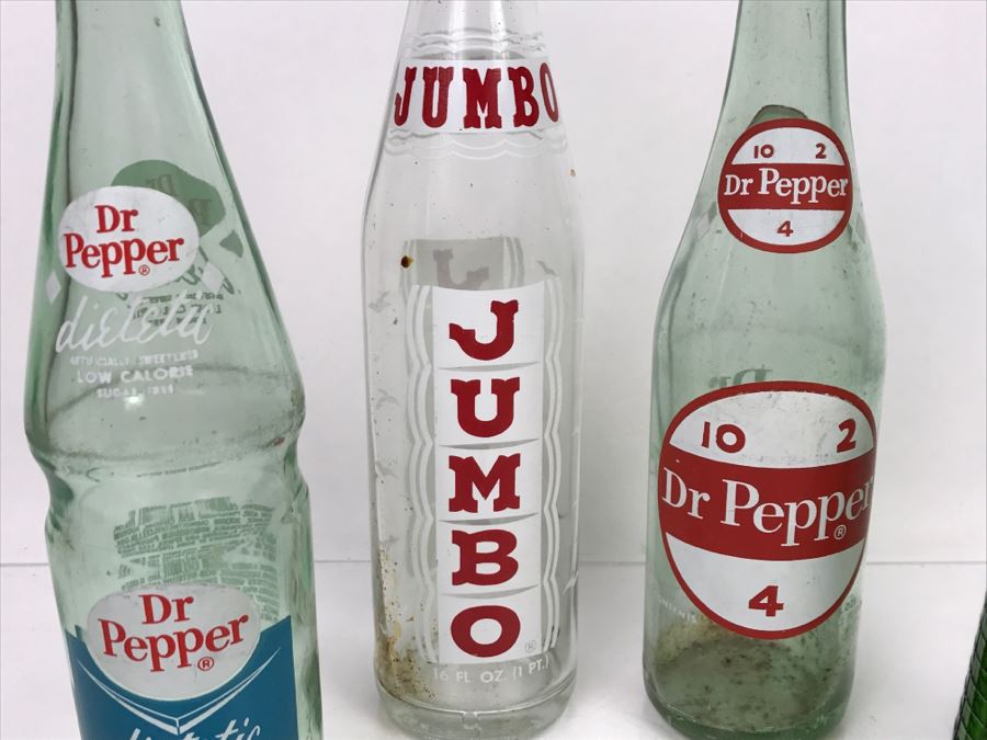 Vintage Soda Pop Glass Bottles Dr Pepper, Jumbo, Canada Dry Wink [Photo 4]