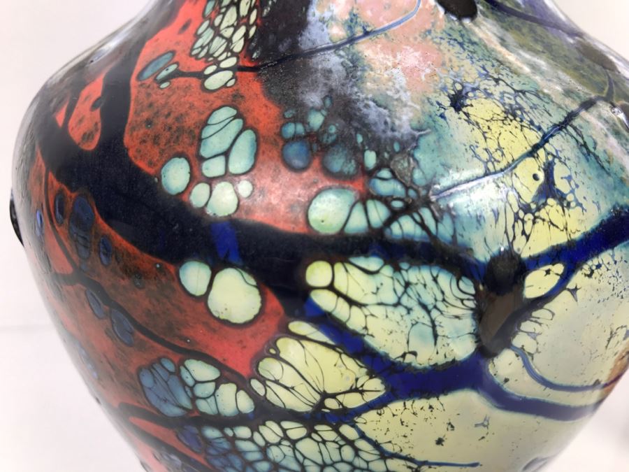 Vintage 1996 Signed Art Glass Vase By M. Laird [Photo 10]