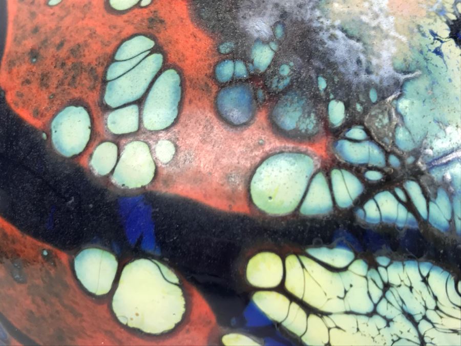 Vintage 1996 Signed Art Glass Vase By M. Laird [Photo 11]