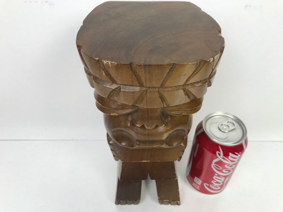 Carved Wooden Tiki Statue Made In Philippines [Photo 4]