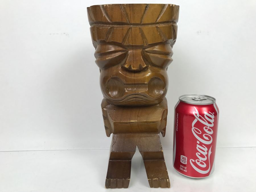 Carved Wooden Tiki Statue Made In Philippines [Photo 2]