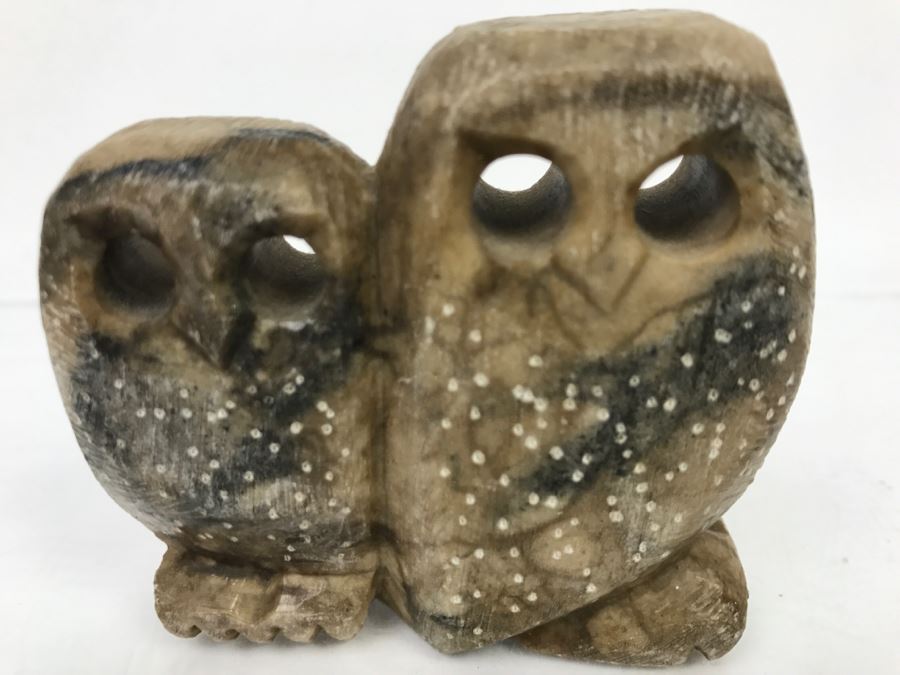Mid-Century Carved Stone Owls Sculpture [Photo 5]