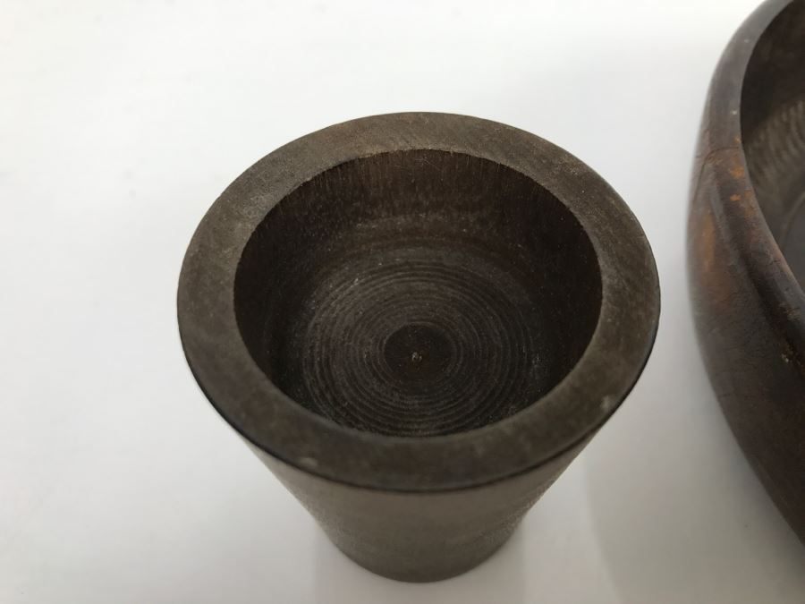 Japanese Turned Wood Bowl With Cup NIPPON [Photo 11]