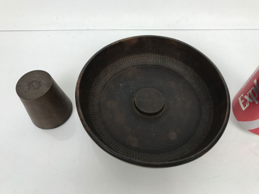 Japanese Turned Wood Bowl With Cup NIPPON [Photo 3]