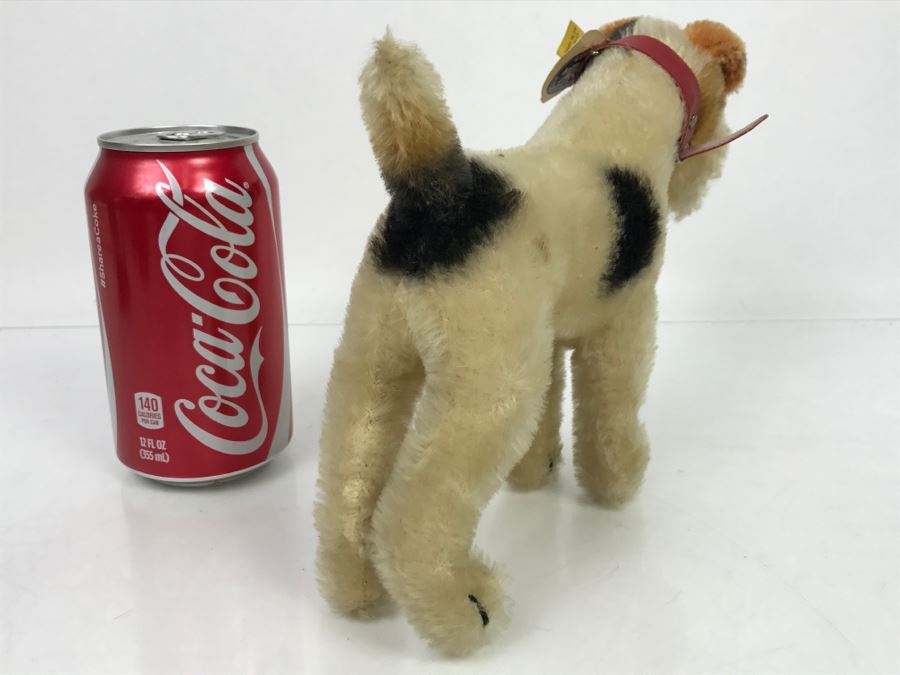 Vintage STEIFF Original Stuffed Animal With Original Tags Made In Germany 'Foxy' Fox Terrier Dog [Photo 9]