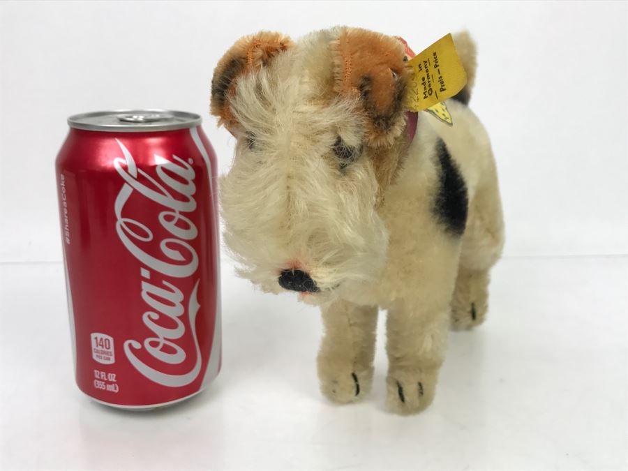 Vintage STEIFF Original Stuffed Animal With Original Tags Made In Germany 'Foxy' Fox Terrier Dog [Photo 6]