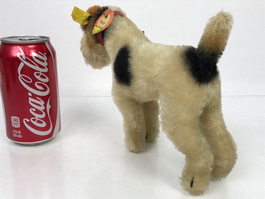 Vintage STEIFF Original Stuffed Animal With Original Tags Made In Germany 'Foxy' Fox Terrier Dog [Photo 10]