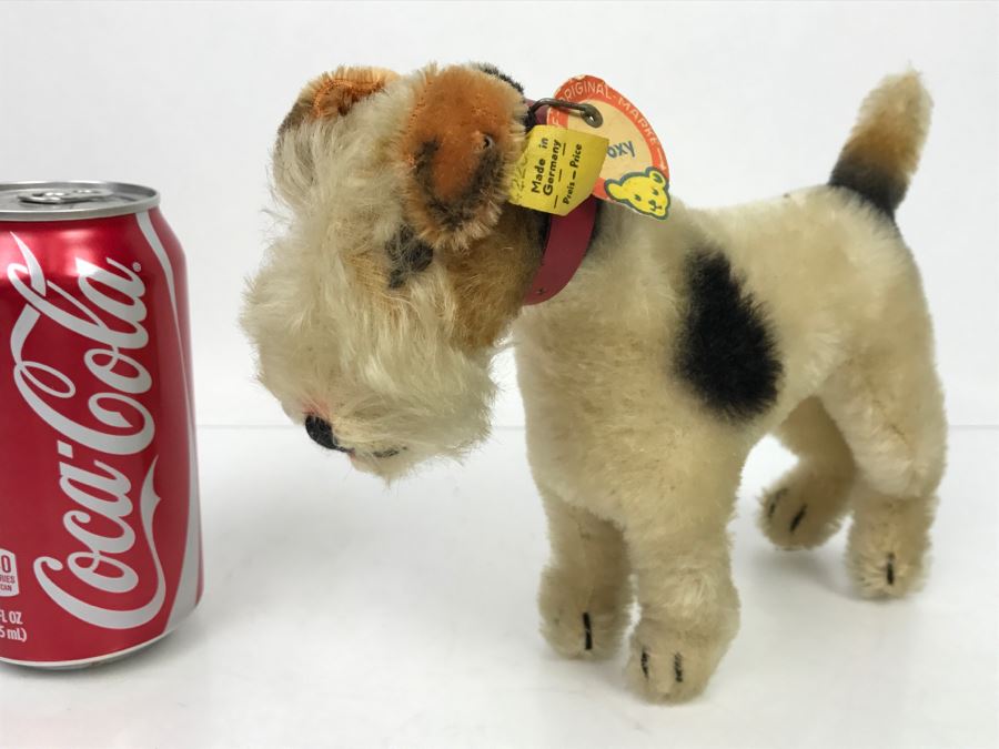 Vintage STEIFF Original Stuffed Animal With Original Tags Made In Germany 'Foxy' Fox Terrier Dog [Photo 14]