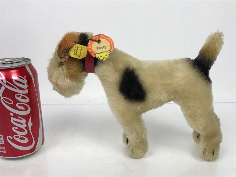 Vintage STEIFF Original Stuffed Animal With Original Tags Made In Germany 'Foxy' Fox Terrier Dog [Photo 11]