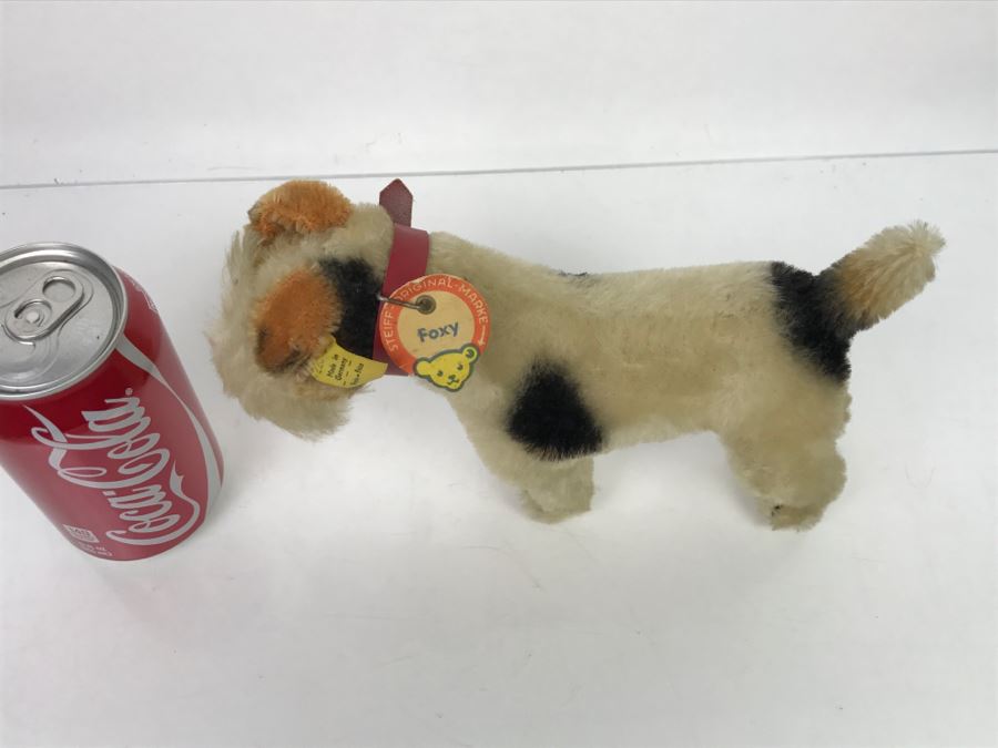 Vintage STEIFF Original Stuffed Animal With Original Tags Made In Germany 'Foxy' Fox Terrier Dog [Photo 12]