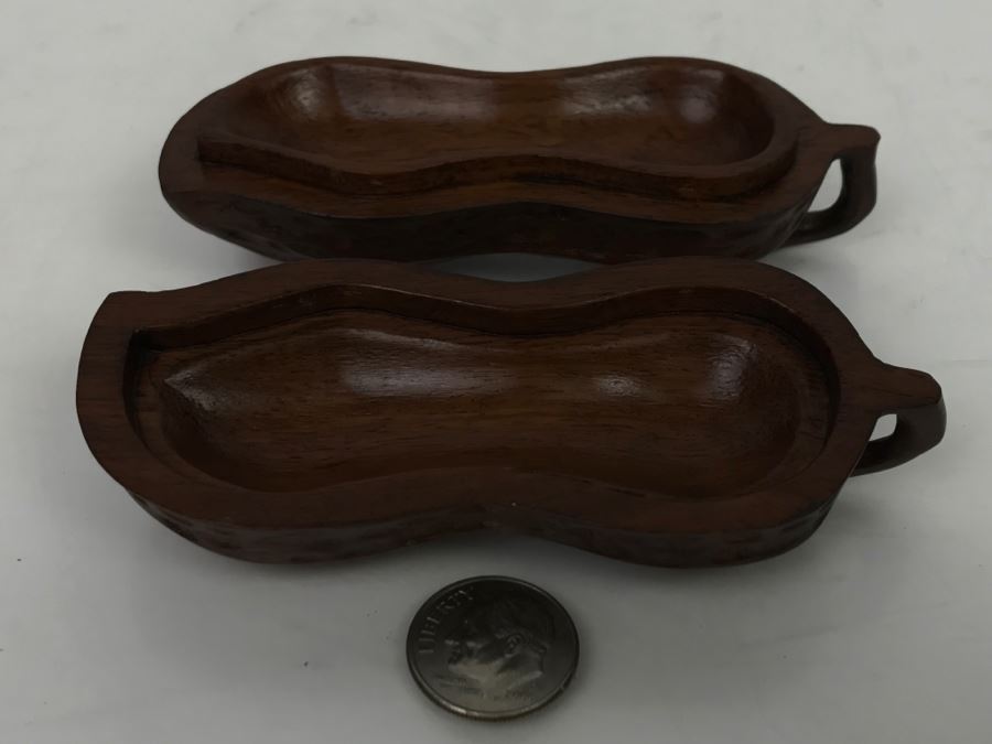Vintage Carved Wooden Nut Shell Trinket Box [Photo 5]