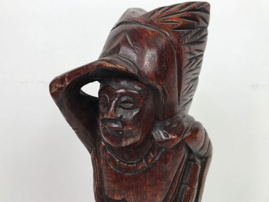 Wooden Carved Sculpture Of Native American Chief [Photo 2]