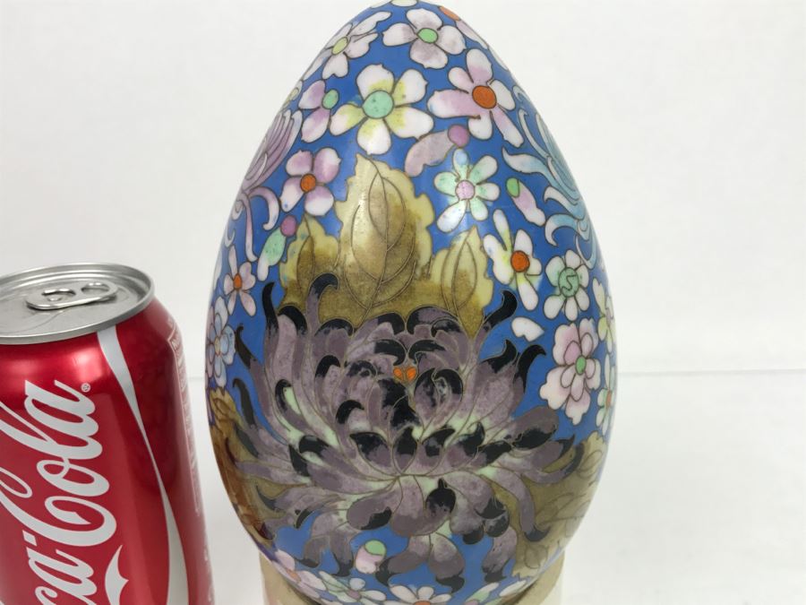 Large Chinese Cloisonne Egg [Photo 4]
