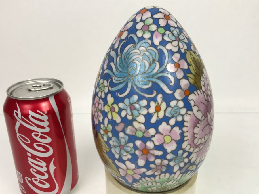 Large Chinese Cloisonne Egg [Photo 2]