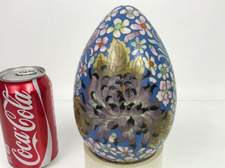 Large Chinese Cloisonne Egg [Photo 9]