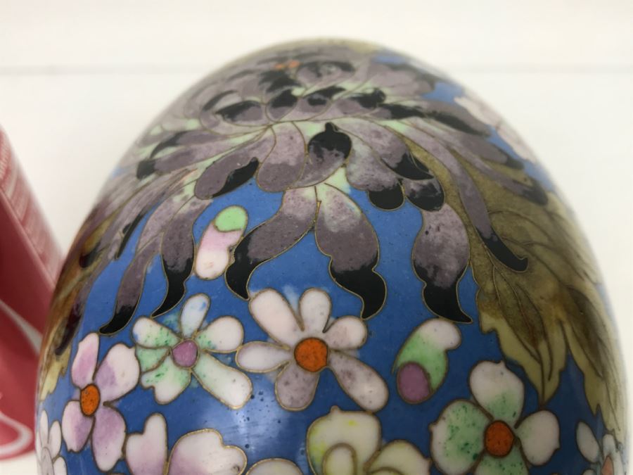 Large Chinese Cloisonne Egg [Photo 11]
