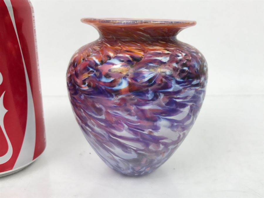 Small Signed Ivan Adaniya Art Glass Vessel Vase [Photo 5]