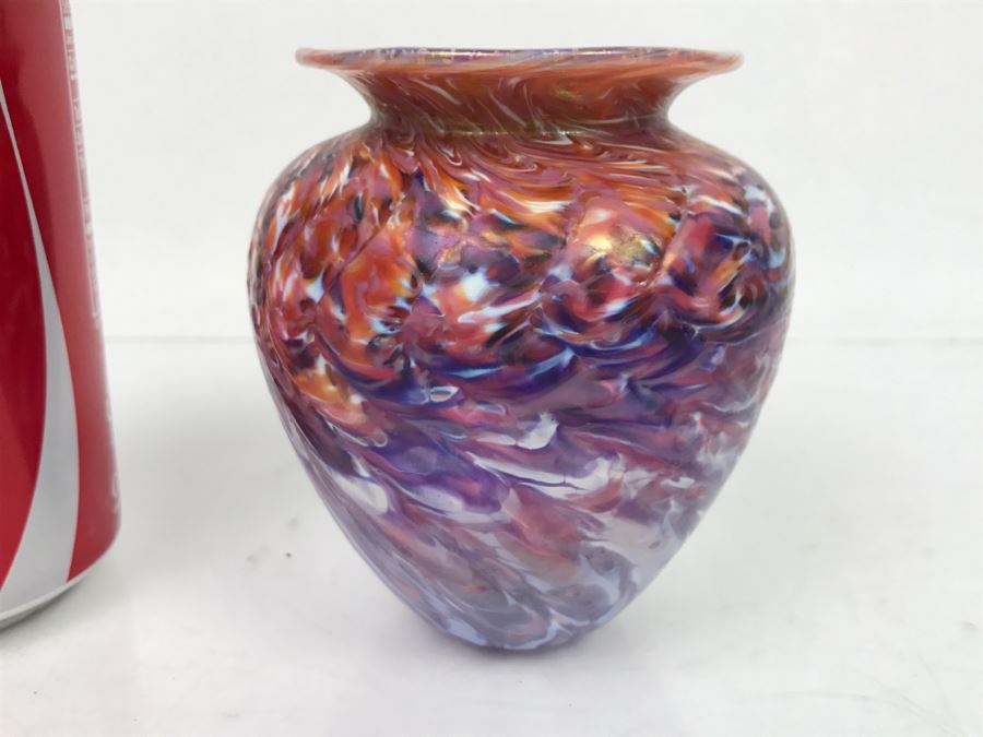 Small Signed Ivan Adaniya Art Glass Vessel Vase [Photo 6]