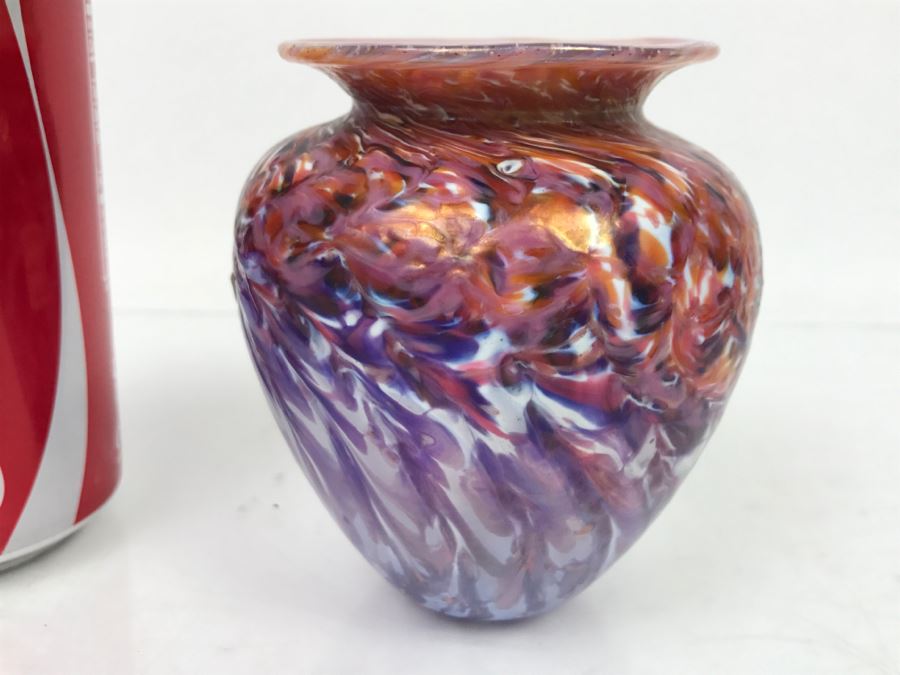 Small Signed Ivan Adaniya Art Glass Vessel Vase [Photo 7]