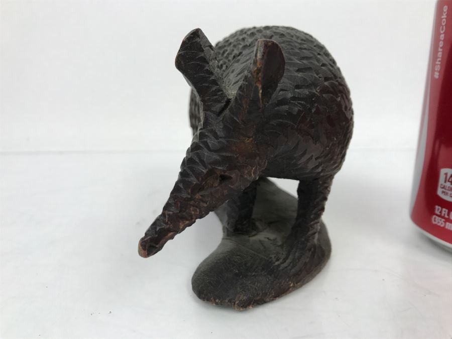 Vintage Armadillo Carved Wooden Sculpture [Photo 5]