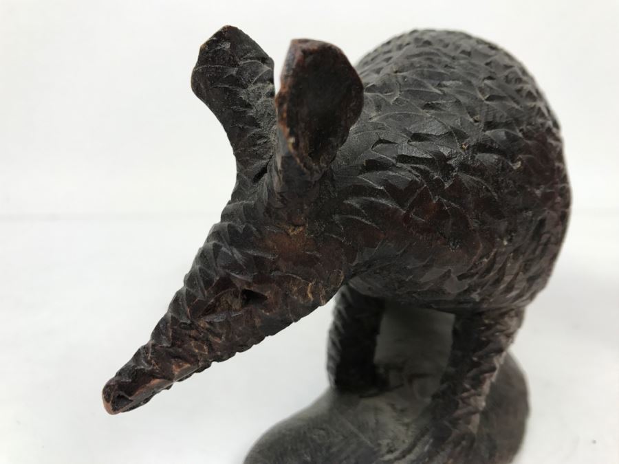 Vintage Armadillo Carved Wooden Sculpture [Photo 15]