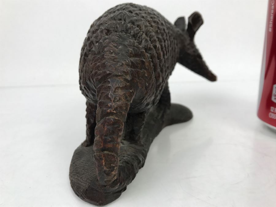 Vintage Armadillo Carved Wooden Sculpture [Photo 13]