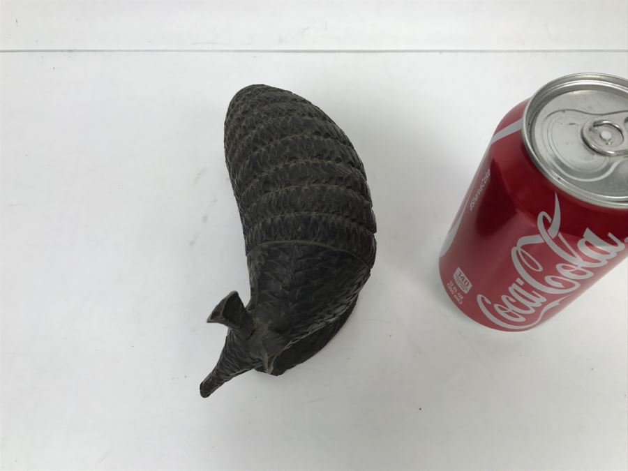 Vintage Armadillo Carved Wooden Sculpture [Photo 6]