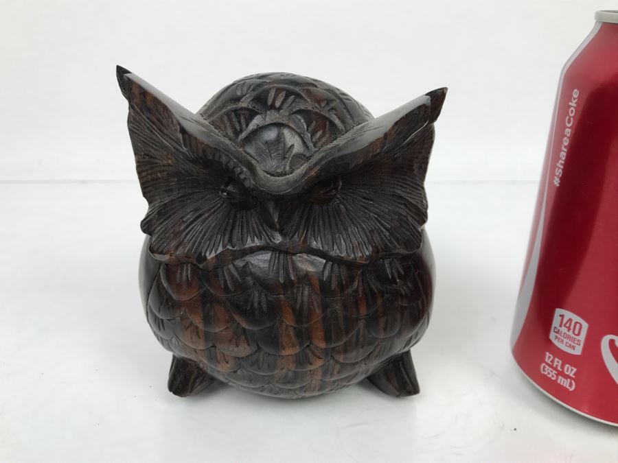Well Executed Ironwood Owl Wood Carved Sculpture [Photo 3]