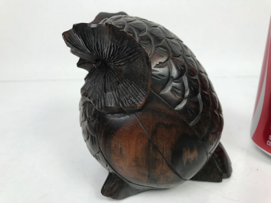 Well Executed Ironwood Owl Wood Carved Sculpture [Photo 12]