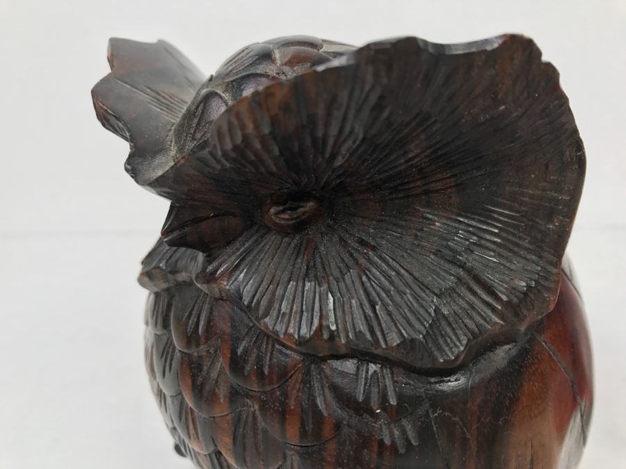Well Executed Ironwood Owl Wood Carved Sculpture [Photo 14]
