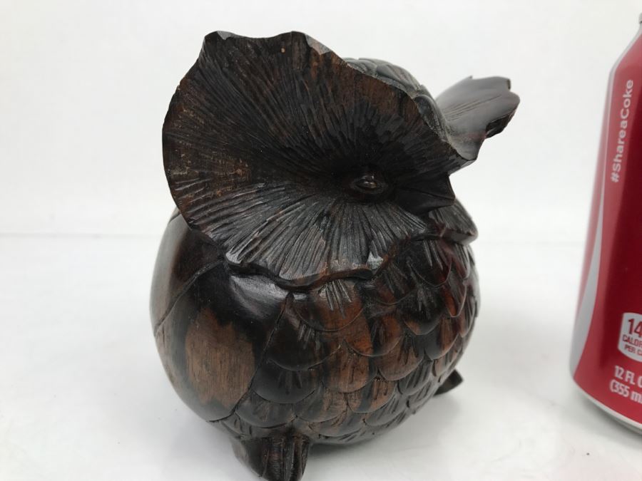 Well Executed Ironwood Owl Wood Carved Sculpture [Photo 8]