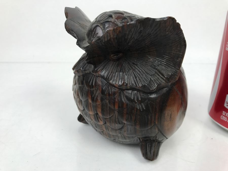 Well Executed Ironwood Owl Wood Carved Sculpture [Photo 13]